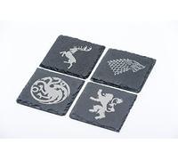GOT inspired Stark Lannister Baratheon Targaryen slate drinks coasters set of 4