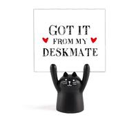 Got It from My Deskmate Graduation Season Memo Holder Cartoon Black Cat Stand Decoration
