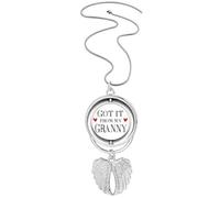 Got It From My Granny Grandma Present Pendant Angel Wings Rotating Necklace Jewelry