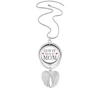 Got It From My Mom Children Mother Present Pendant Angel Wings Rotating Necklace Jewelry