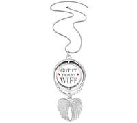 Got It From My Wife Valentine's Day Present Pendant Angel Wings Rotating Necklace Jewelry