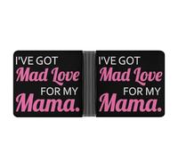 Got Mad Love for Mama Printed Bifold Wallet with Hidden Compartments Pocket Money and Credit Card Holder for Men Women