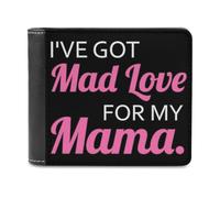 Got Mad Love for Mama Printed Bifold Wallet with Hidden Compartments Pocket Money and Credit Card Holder for Men Women