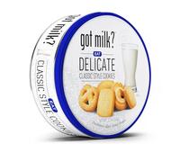 Got Milk? Delicate Traditional Danish Style Butter Cookies in 12 Oz. Gift Tin