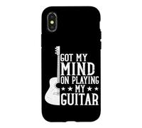 Got My Mind On Playing My Guitar Musician Music Guitarist Case for iPhone X/XS