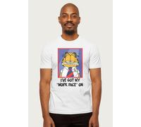 Got My Work Face On Garfield T-Shirt Garfield White XXL