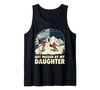 Got Passed by My Daughter,Funny Family Skiing Dad Mom Skier Tank Top