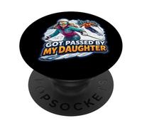 Got Passed By My Daughter Funny Ski Father Skier Skiing Dad PopSockets Adhesive PopGrip