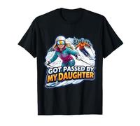 Got Passed by My Daughter Funny Ski Father Skier Skiing Dad T-Shirt