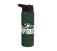 Got Peptides Science Nerd Bodybuilding Joke Stainless Steel Insulated Water Bottle