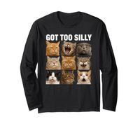 Got Too Silly Cats Nine Expressive Faces Long Sleeve T-Shirt