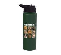 Got Too Silly Cats Nine Expressive Faces Stainless Steel Insulated Water Bottle