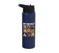 Got Too Silly Cats Nine Expressive Faces Stainless Steel Insulated Water Bottle