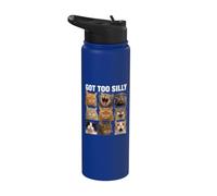 Got Too Silly Cats Nine Expressive Faces Stainless Steel Insulated Water Bottle