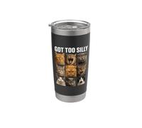 Got Too Silly Funny Cat Meme Silly Faces Mood Chart Stainless Steel Insulated Tumbler