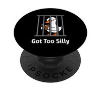 Got Too Silly Funny Goose Teacher Lovers Pun Humor Animal PopSockets Adhesive PopGrip