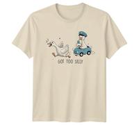 Got Too Silly Goose Chased By Police Bird Animals Mens T-Shirt Womens Tee Graphic Unisex Top 2XL