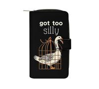 Got Too Silly Goose Fashion Wallet Credit Card Holder Slim Coin Pocket Purse Handheld Phone Bags for Women Men 8×4.5×1.5 Inches