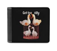 Got Too Silly Goose Funny Men's Wallets Slim Front Pockets Bifold Wallet with ID Credit Card Holder