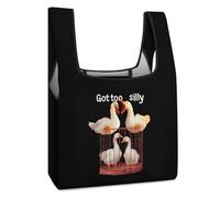 Got Too Silly Goose Funny Reusable Grocery Bag Lightweight Heavy Duty Tote Shopping Bags