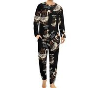 Got Too Silly Goose Men's Pajama Set Novelty Soft Long Sleeve Sleepwear Lounge PJ With Pocket L