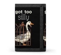 Got Too Silly Goose Printed Tri-fold Wallets Front Pocket Holder Money Clips with ID Credit Card Slots for Man Women