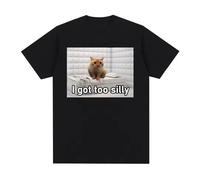 Got Too Silly Printing T-Shirts Funny Meme Summer Top Cute Animals Goose Cat Silly Shirts