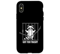 Got Too Trashy Humor Pun Funny Trash Raccoon Case for iPhone X/XS