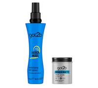 got2b Beach Matt Paste 100 ml, for Surfer Looks, Chill Hold, Styling Paste and got2b Beach Matt Texturising Salt Spray 200 ml, for Beachy Hair Texture, for Wind-blown Tousled Looking Hair