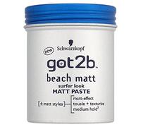 got2b Beach Styling Paste for Matte Surfer Looks, Hair Wax for Men for Scratching, Texturing or Taming without Gluing, Medium Hold (100 ml), Pack of 1