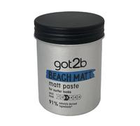 got2b Beach Styling Paste for Matte Surfer Looks, Hair Wax for Men for Scratching, Texturing or Taming without Gluing, Medium Hold (100 ml), Pack of 1