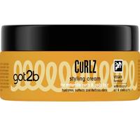 Got2b, Vegan, Curl and Coil Refresher Hair Cream, Infused with Coconut Oil, Castor Oil, Argan Oil and Shea Butter, Curl Enhancing, 200ml