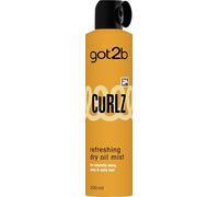 got2b Curlz Refreshing Dry Oil Mist 200ml - Lightweight Hair Oil Spray for Curly & Wavy Hair - Shine, Hydration & Frizz Control