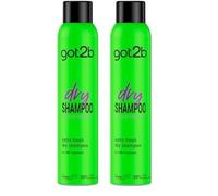 got2b Dry Shampoo Instant Fresh Up Extra Fresh 200 ml, Cleans & Refreshes for 48h Fragrance, Hair Dry Shampoo, Vegan Formula (Pack of 2)