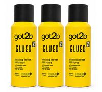 got2b Glued Blasting Freeze Hairspray 100ml 3 Pack Vegan Extreme Hold Spray