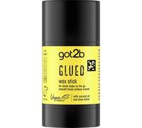got2b Glued Wax Stick 50g, Long-Lasting Styling Wax Stick, Clear Hair Wax Stick for Slick Looks On the Go, Non-Greasy Hair Pomade to Tame Flyaways, Strong Hold, Vegan Formula*