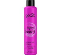 got2b Happy Hours 24 Hours Hold Hairspray 300 ml, for Long-Lasting After-Hour Looks Until the Next Morning, Dramatic Hold, Hairspray got2b, Vegan Formula