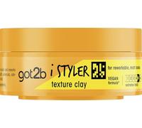 Got2B iStyler Matt Finish Hair Clay, 75ml | Long Lasting Hold, No White Residue, Silicone Free, Versatile Styles, for Matt Hair Texture