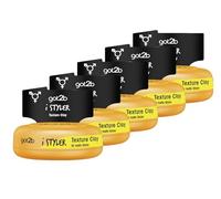 got2b Schwarzkopf iStyler Texture Clay Halt 4 (5 x 75 ml), Hair Cream for Men Gives a Cool Matte Effect, Hair Paste for a Textured, Matte-Defined Style