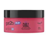 Got2b, Vegan, Curl and Coil Refresher Hair Cream, Infused with Coconut Oil, Castor Oil, Argan Oil and Shea Butter, Curl Enhancing, 200ml