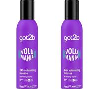 Got2b Volumania Bodifying Hair Mousse, 24 hour Volumizing Hold, 250ml (Pack of 2)