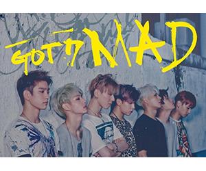 GOT7 - MAD(4th Mini Album)[Vertical Ver.] CD + 52p Photobook + Official Photocard + Folded Poster + Extra Gift photocard set