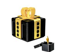 Gotcha Box Gift, Hilarious 3d Printed Prank Box, The Annoying Present with Middle Finger, Endless Puzzle Gift Boxes with Hidden Lock and Nested Screw for Birthday, Anniversary, Christmas (Black)