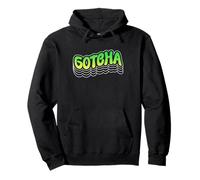 GOTCHA Neon Gradient Retro Bubble Design Pullover Hoodie