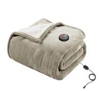 GOTCOZY Electric Blanket Heated Throw 130x160cm- One Touch Electric Throw Blanket with 10 Heating Level & 9 Hours Auto-Off Timer Heating Blanket, Machine Washable (Khaki)