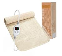 GOTCOZY Heating Pad 30×60cm with 6 Heat Levels & 3H Auto Off Beige | Heat Pad for Back Pain Relief,Neck Shoulder,Cramps,Soft Flannel,Machine Washable,Fast Heating Technology,Gifts for Grandma