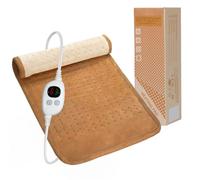 GOTCOZY Heating Pad 30×60cm with 6 Heat Levels & 3H Auto Off Biscuit | Heat Pad for Back Pain Relief,Neck Shoulder,Cramps,Soft Flannel,Machine Washable,Fast Heating Technology,Gifts for Grandma