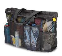 GOTDYA XL Mesh Beach Bags and Totes, Extra Large Beach Bag with Zipper and Pockets, Oversized Big Beach Duffle Bag for Towels Beach Toys, Ideal for Your Family Pool Trip