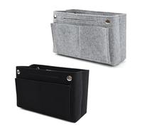 GOTDYBST 2pcs Felt Purse Organizer Insert, Bag Organiser, 24*15*8cm, Bag Handbag Organiser Can Hold Mobile Phone, Keys, Lipstick, Cup