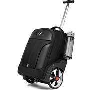 GOTECH Rolling, Waterproof Wheeled Laptop Backpack for Business, College, Travel - Black, 20 Inch, 5L, 3.13kg, TSA-approved Lock, Nylon, 2 Sections, 1 Wheel
